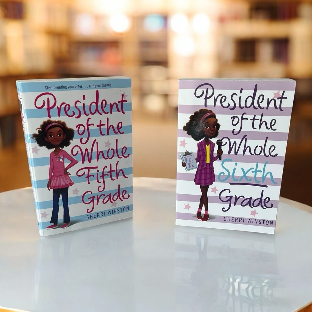 President of the Whole Fifth Grade & Sixth Grade Paperback Book Set Bundle of 2